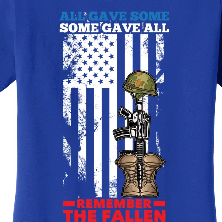 All Gave Some Some Gave All Flag Veteran Memorial Day Gift Women's T-Shirt