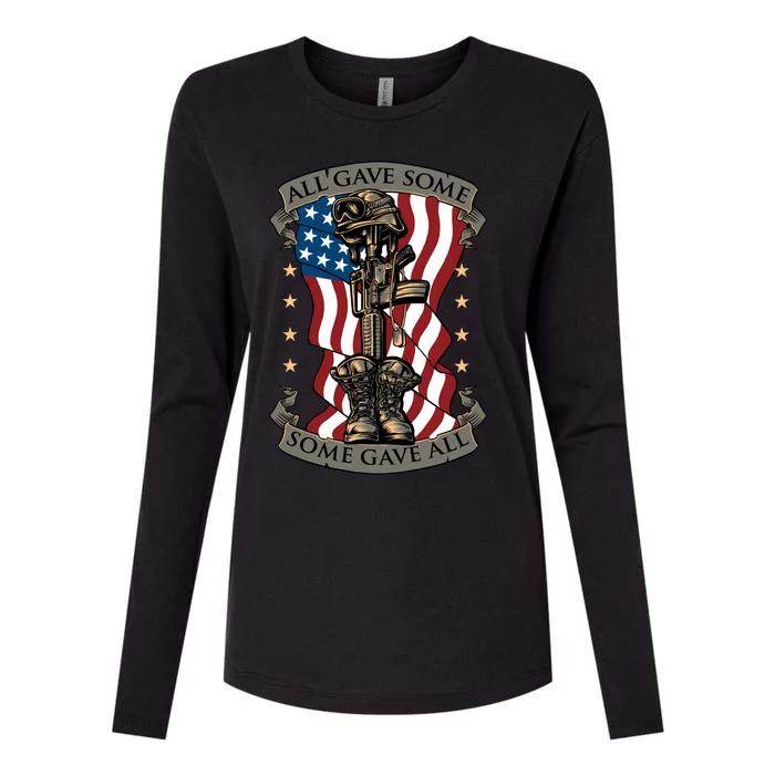 All Gave Some Some Gave All Memorial Great Gift Womens Cotton Relaxed Long Sleeve T-Shirt