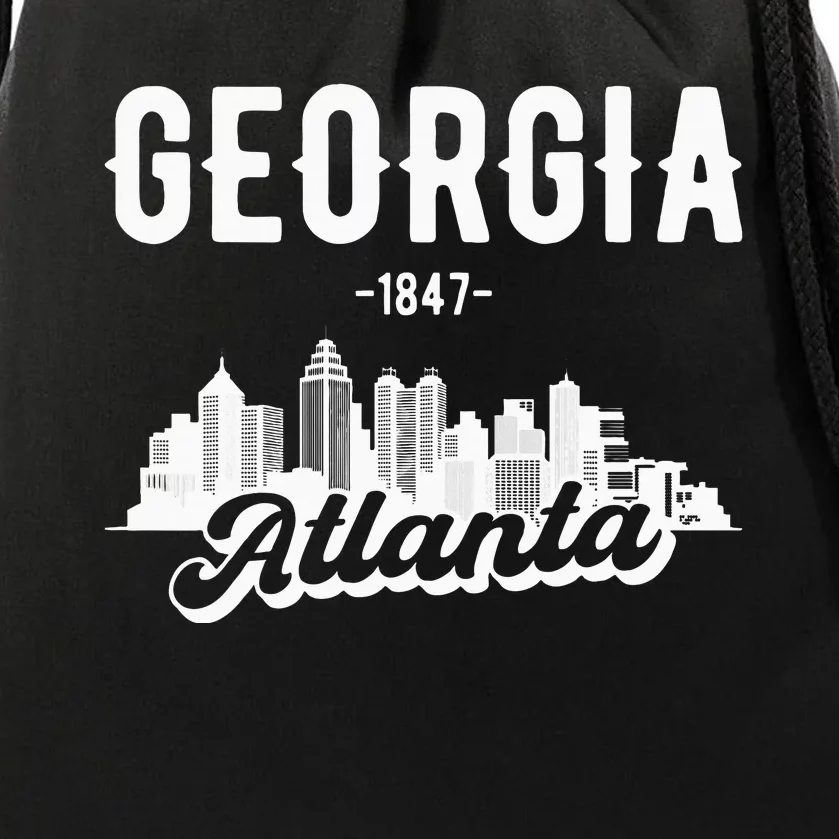 Atlanta Georgia Skyline Drawstring Bag