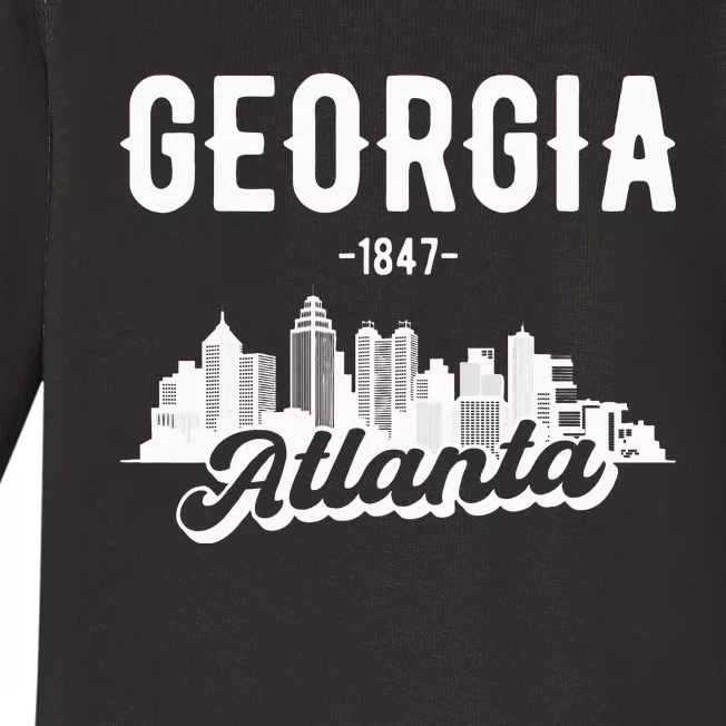 Atlanta Georgia Skyline Baby Long Sleeve Bodysuit