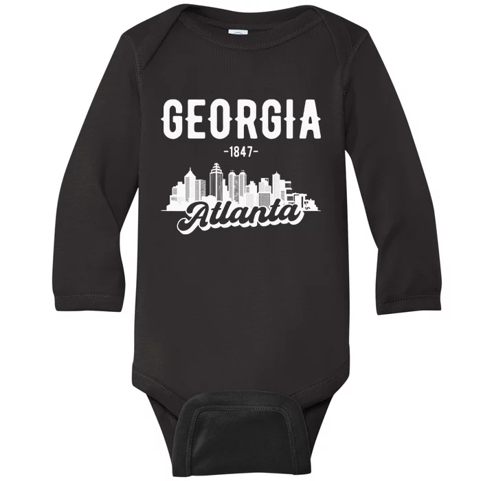 Atlanta Georgia Skyline Baby Long Sleeve Bodysuit