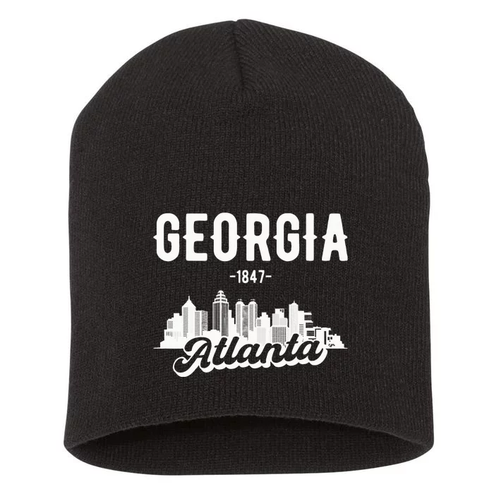 Atlanta Georgia Skyline Short Acrylic Beanie