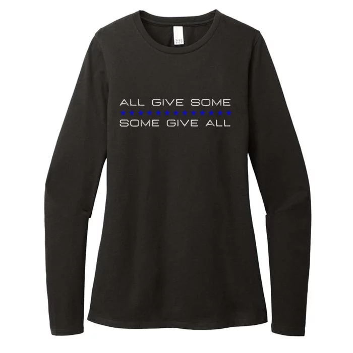 All Gave Some Some Gave All Thin Blue Line Gift Womens CVC Long Sleeve Shirt