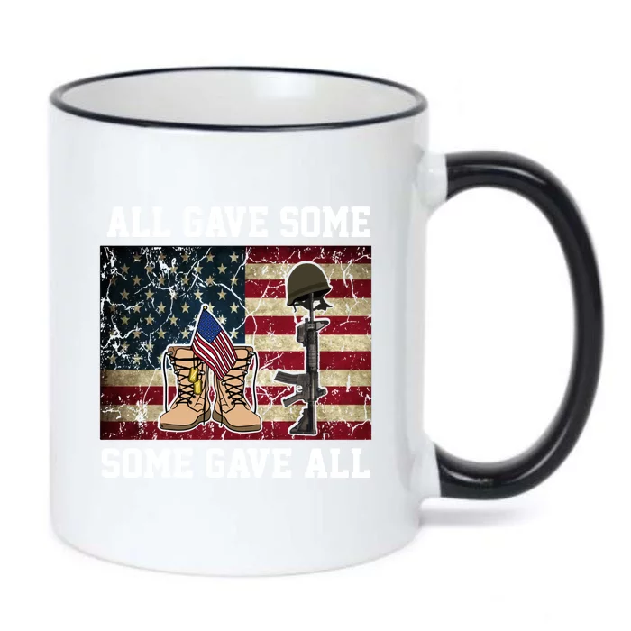 All Gave Some Some Gave All Memorial Day Design Funny Gift Black Color Changing Mug