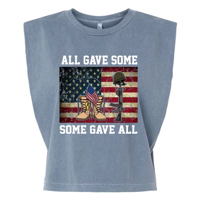 All Gave Some Some Gave All Memorial Day Design Funny Gift Garment-Dyed Women's Muscle Tee