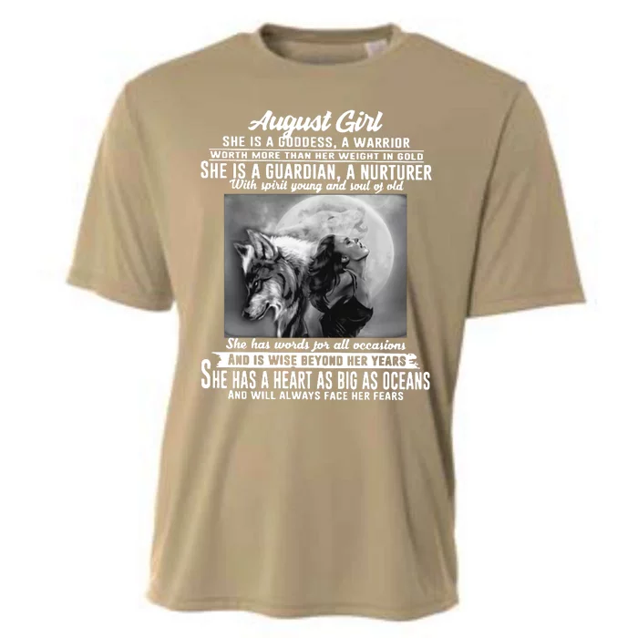 August Girl She Is Goddess A Warrior Worth More Than Her Weight In Gold She Is A Cooling Performance Crew T-Shirt