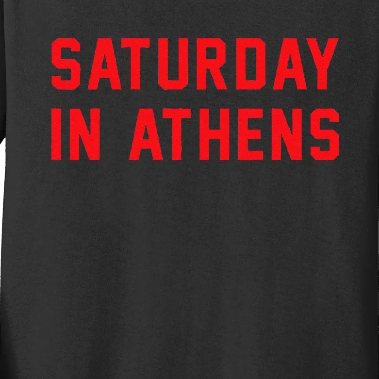 Athens Georgia Saturday In Athens Kids Long Sleeve Shirt