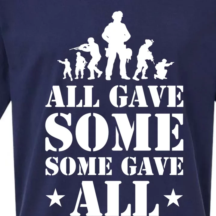 All Gave Some Some Gave All Gift Veterans Gift Sueded Cloud Jersey T-Shirt