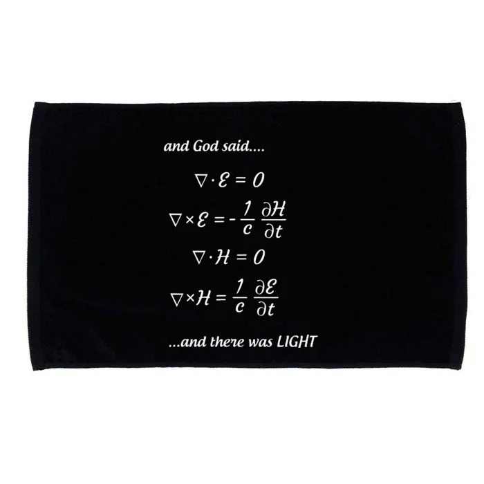 And God Said MaxwellS Equations And There Was Light Microfiber Hand Towel