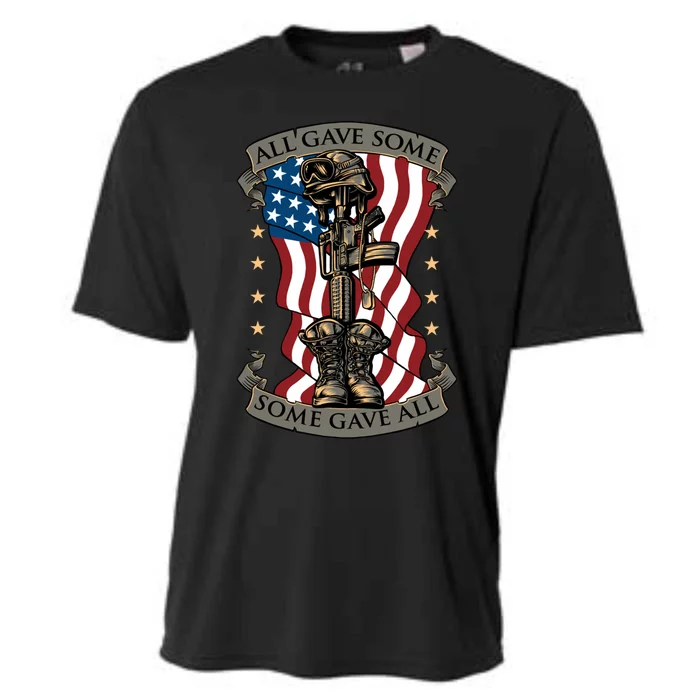 All Gave Some Some Gave All Memorial Meaningful Gift Cooling Performance Crew T-Shirt