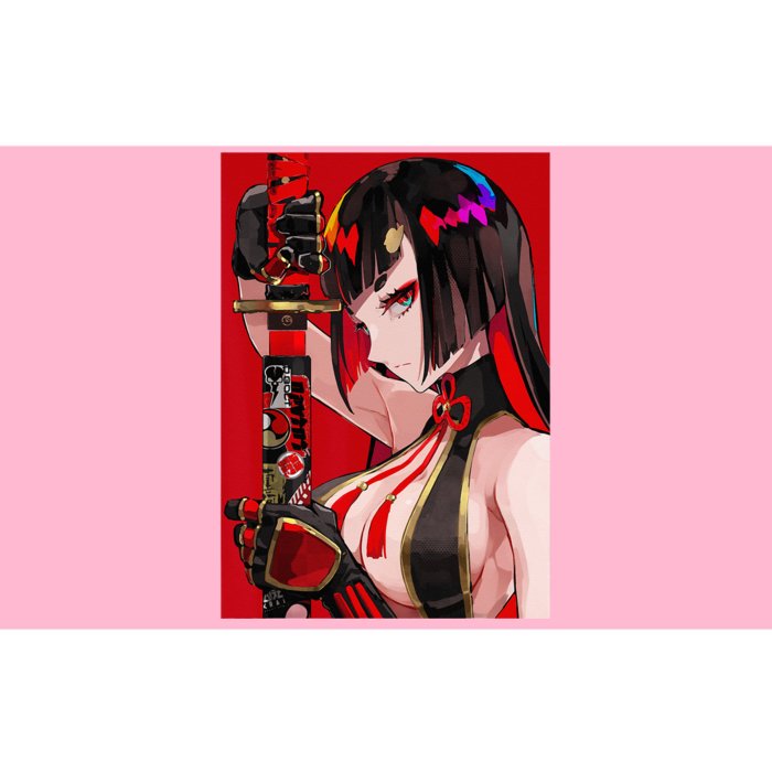 Anime Girl Samurai Waifu Japanese Aesthetic Otaku Weeb Bumper Sticker