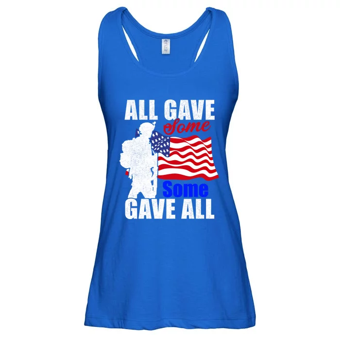 All Gave Some Some Gave All Veteran Memorial Day Gift Ladies Essential Flowy Tank