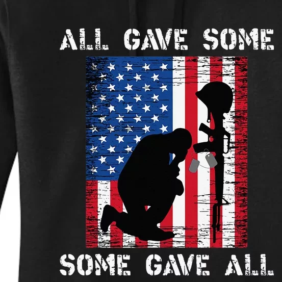 All Gave Some Some Gave All Veteran & Memorials Day Women's Pullover Hoodie