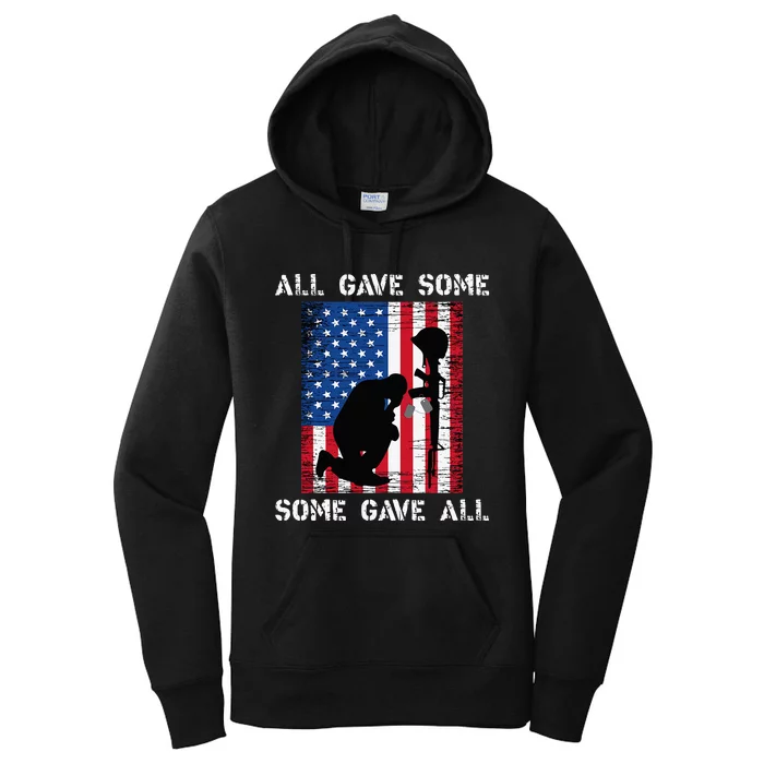 All Gave Some Some Gave All Veteran & Memorials Day Women's Pullover Hoodie