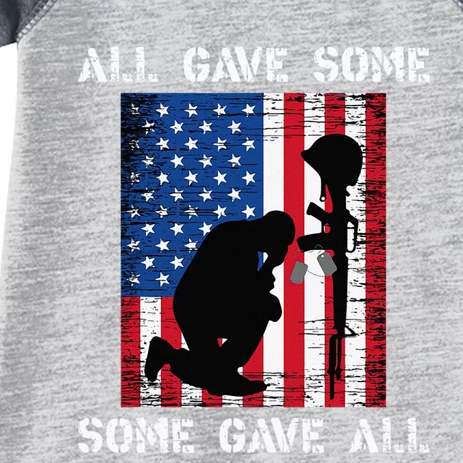 All Gave Some Some Gave All Veteran & Memorials Day Infant Baby Jersey Bodysuit