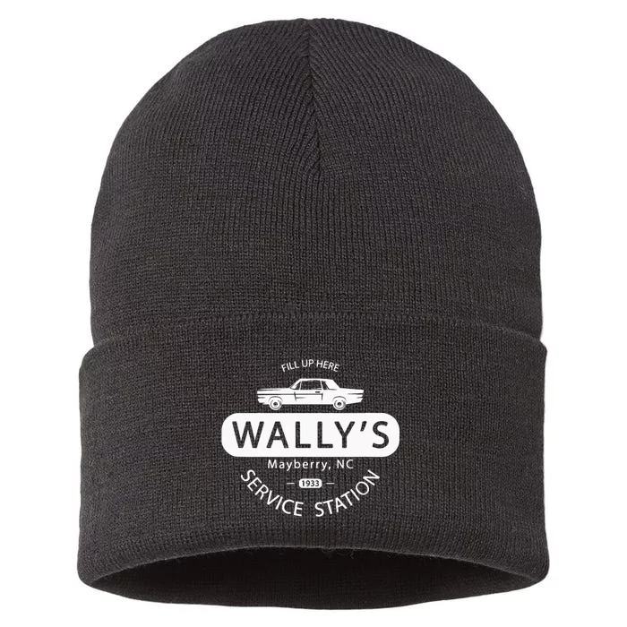 Wallys Service Station Classic TV Sustainable Knit Beanie