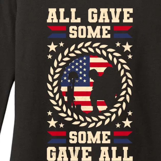 All Gave Some Some Gave All Veteran's Day Funny Gift Womens CVC Long Sleeve Shirt