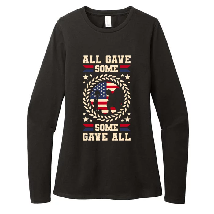 All Gave Some Some Gave All Veteran's Day Funny Gift Womens CVC Long Sleeve Shirt