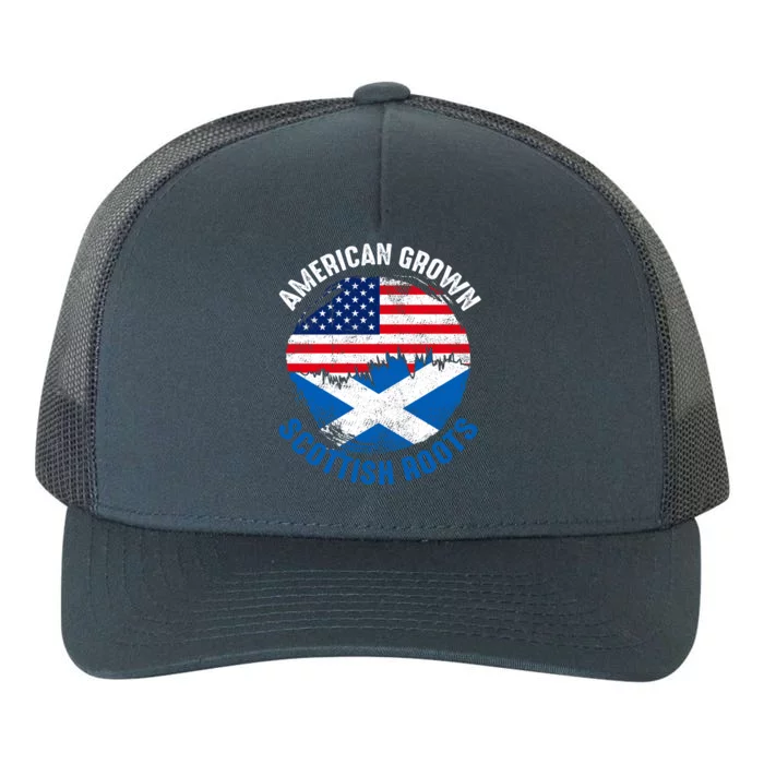 American Grown Scottish Roots Vintage Flags Great Gift Yupoong Adult 5-Panel Trucker Hat