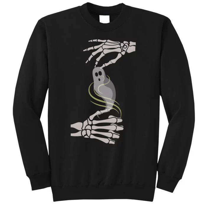 ASL Ghost Spooky Halloween For Deaf Community Sweatshirt