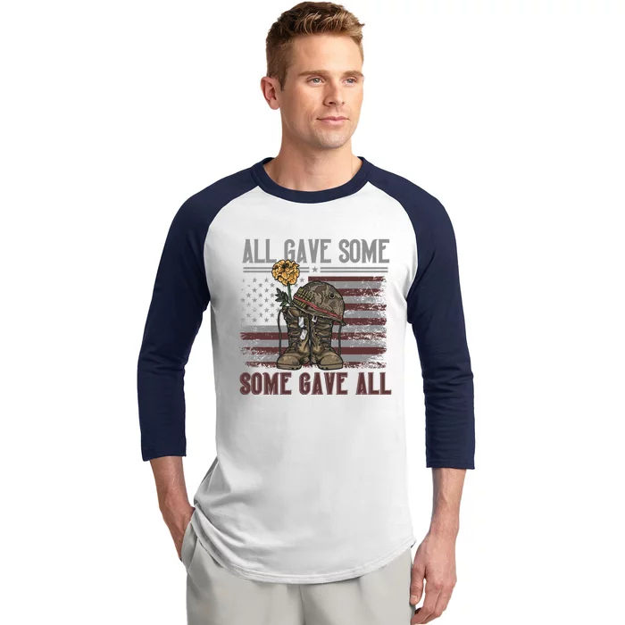 All Gave Some Some Gave Patriotic Patriiot Great Gift Baseball Sleeve Shirt