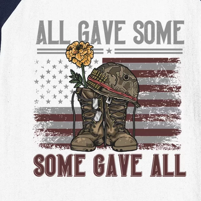 All Gave Some Some Gave Patriotic Patriiot Great Gift Baseball Sleeve Shirt