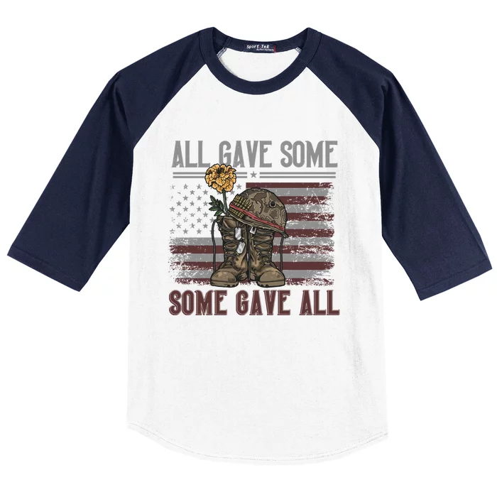 All Gave Some Some Gave Patriotic Patriiot Great Gift Baseball Sleeve Shirt