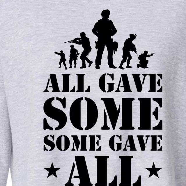 All Gave Some Some Gave All Gift Veterans Gift Cropped Pullover Crew