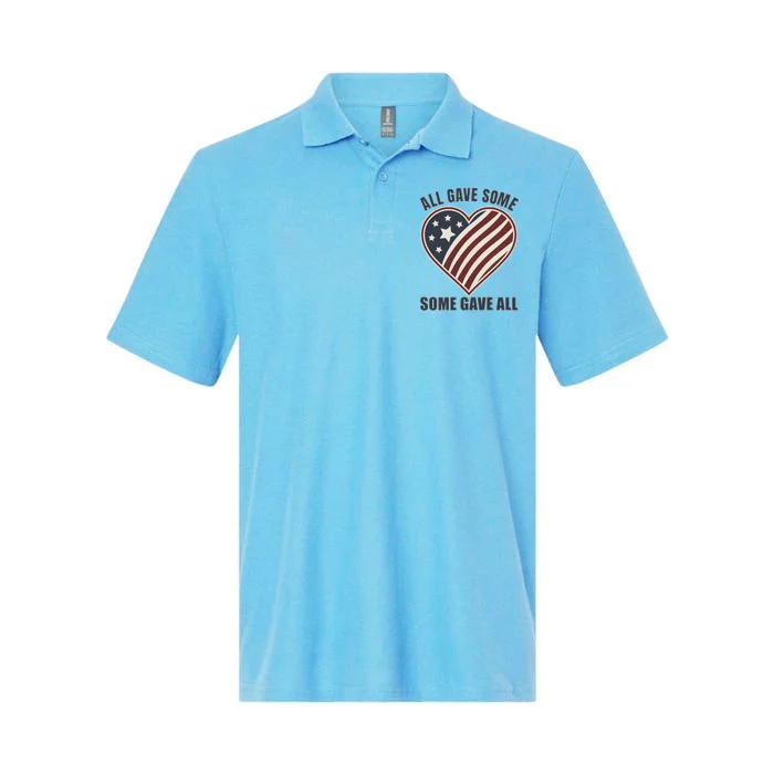 All Gave Some Great Gift Some Gave All Veteran Gift Softstyle Adult Sport Polo