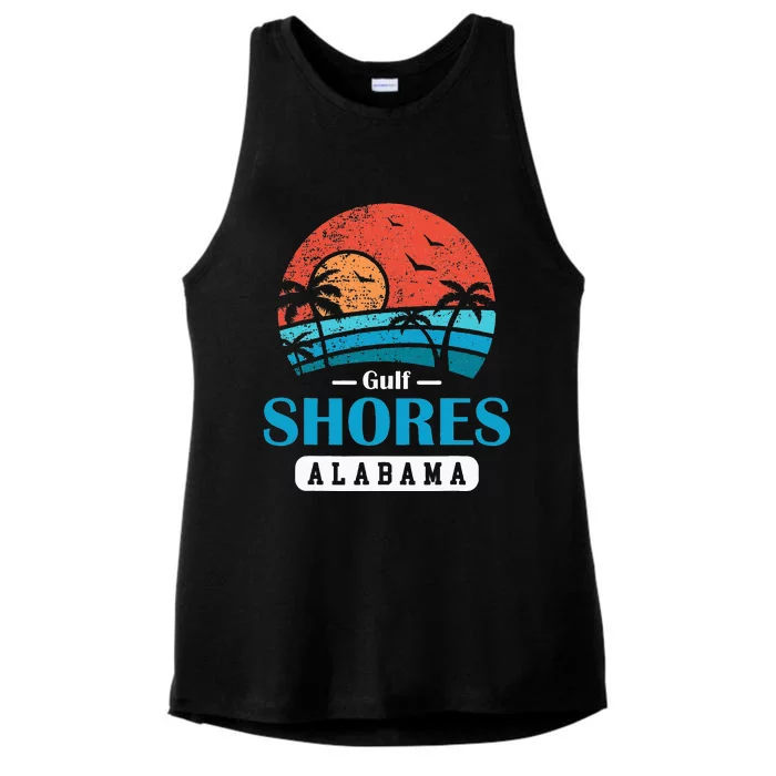 Alabama Gulf Shores Beach Family Vacation Souvenir Gift Ladies Tri-Blend Wicking Tank