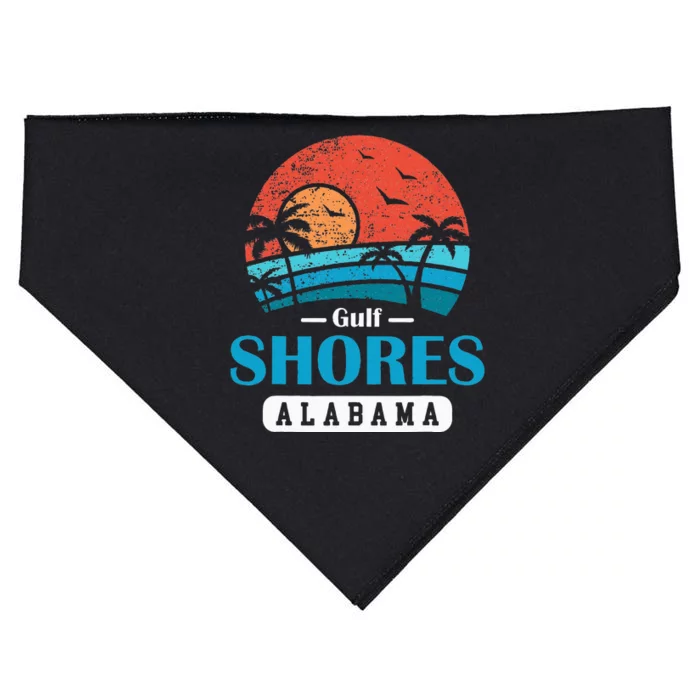 Alabama Gulf Shores Beach Family Vacation Souvenir Gift USA-Made Doggie Bandana