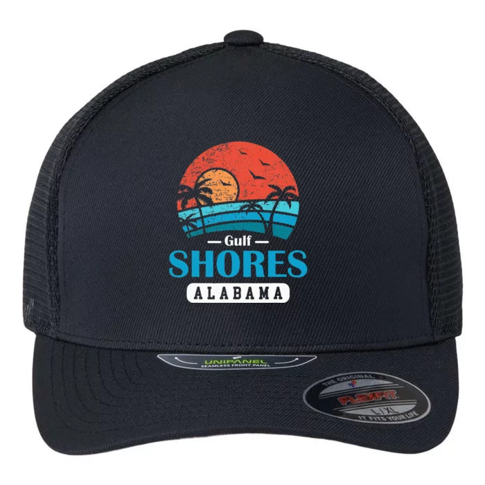 Alabama Gulf Shores Beach Family Vacation Souvenir Gift Flexfit Unipanel Trucker Cap