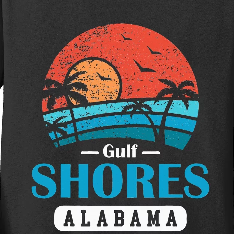 Alabama Gulf Shores Beach Family Vacation Souvenir Gift Kids Long Sleeve Shirt