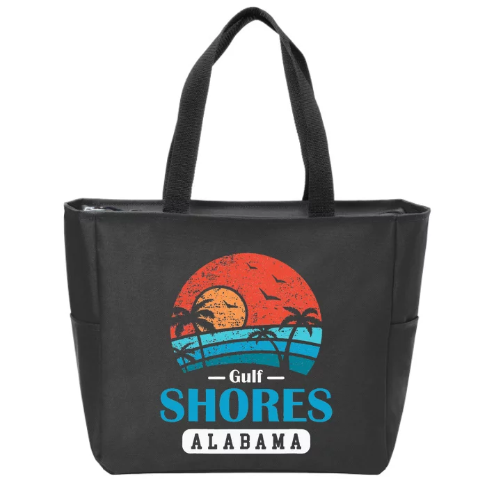 Alabama Gulf Shores Beach Family Vacation Souvenir Gift Zip Tote Bag