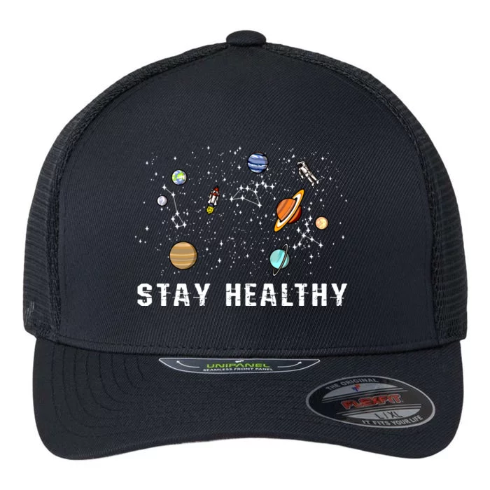 Astronaut Gift Space Pediatrician Illness Health Day Funny Gift Flexfit Unipanel Trucker Cap