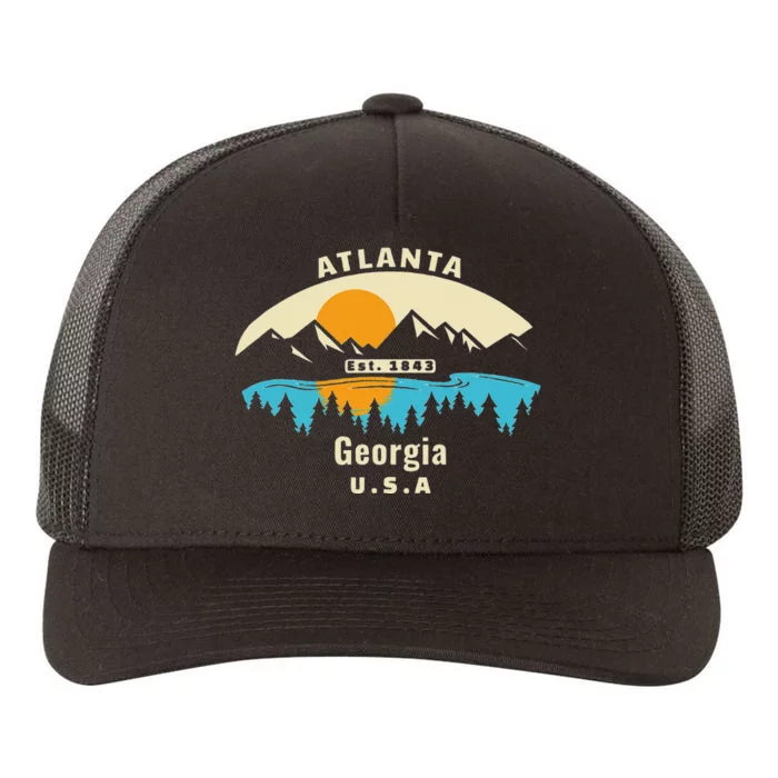 Atlanta Georgia Souvenir Mountain Sunset River Yupoong Adult 5-Panel Trucker Hat