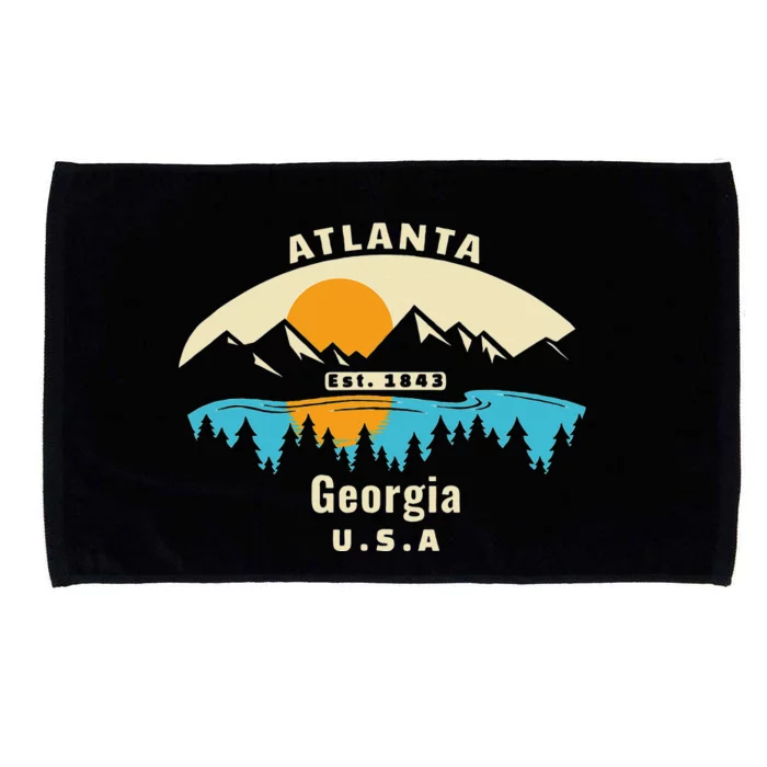 Atlanta Georgia Souvenir Mountain Sunset River Microfiber Hand Towel