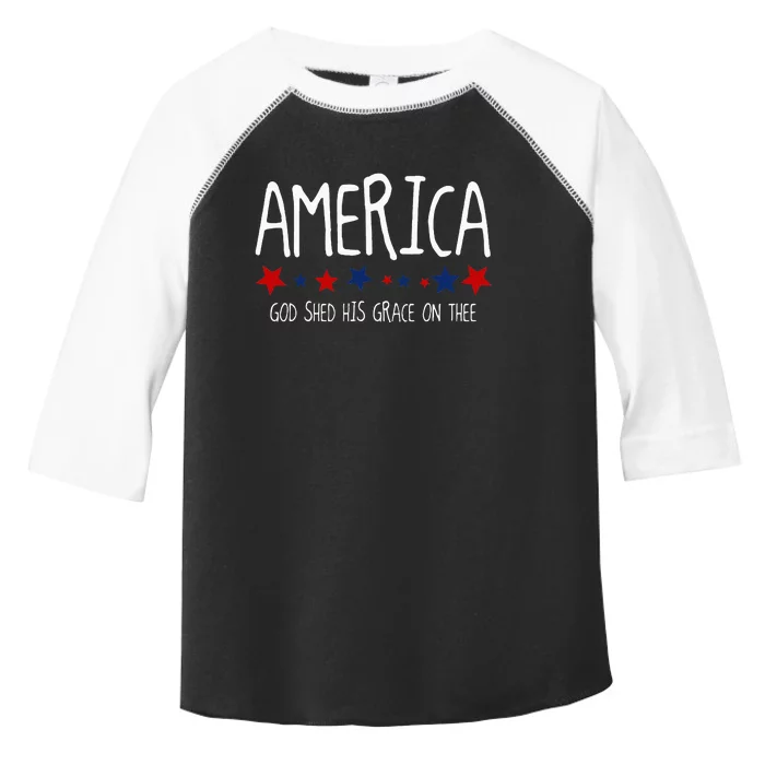 America God Shed His Grace On Thee Tee 4th Of July Men Women Toddler Fine Jersey T-Shirt