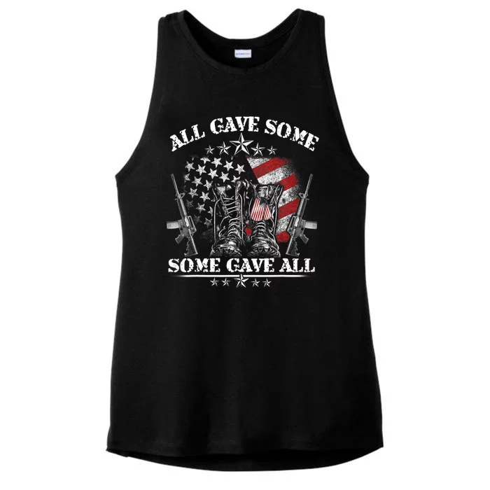 All Gave Some Some Gave All Veteran & Memorial's Day Ladies Tri-Blend Wicking Tank