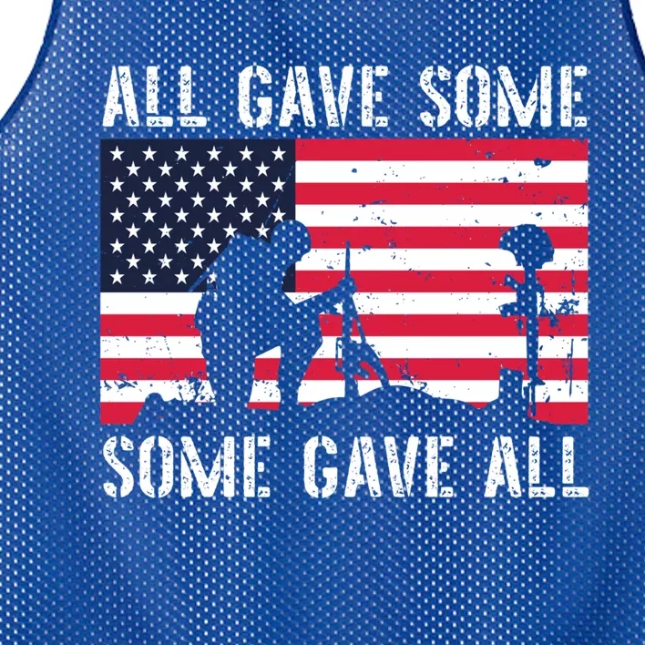 All Gave Some Some Gave All Veterans Us Army Memorial Day Funny Gift Mesh Reversible Basketball Jersey Tank