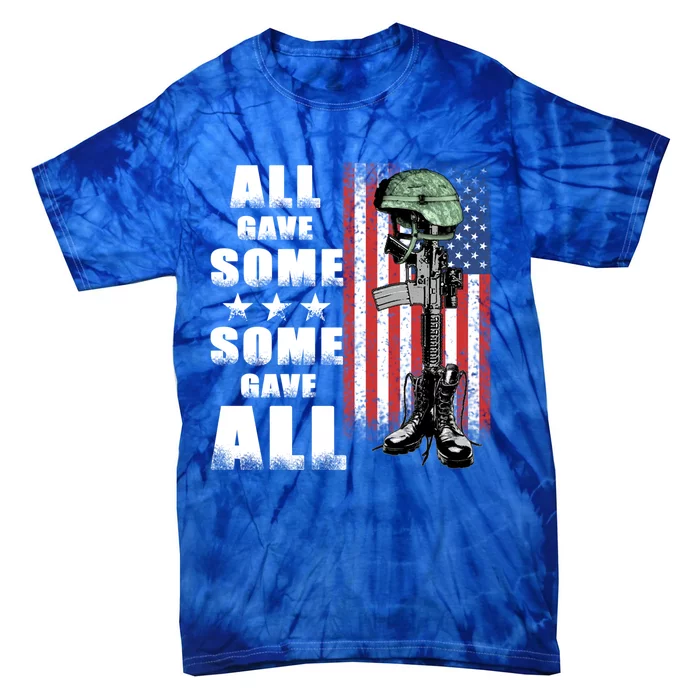 All Gave Some Some Gave All Battlefield Cross Gift Tie-Dye T-Shirt