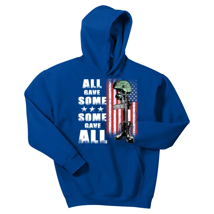 All Gave Some Some Gave All Battlefield Cross Gift Kids Hoodie