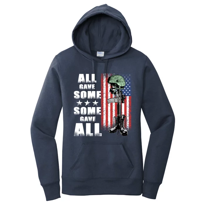 All Gave Some Some Gave All Battlefield Cross Gift Women's Pullover Hoodie