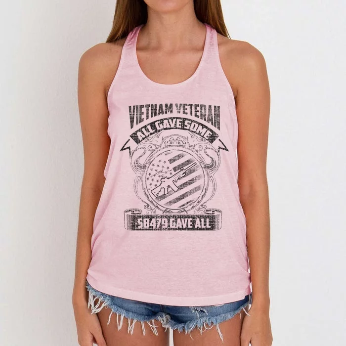 All Gave Some Some Gave All Vietnam Gift Women's Knotted Racerback Tank