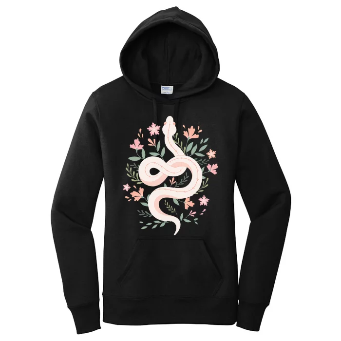 Aesthetic Graphic S Mystical Snake Flower Pastel Goth Women's Pullover Hoodie