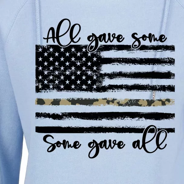 All Gave Some Some Gave All Memorial Day Us Army Veteran Gift Womens Funnel Neck Pullover Hood