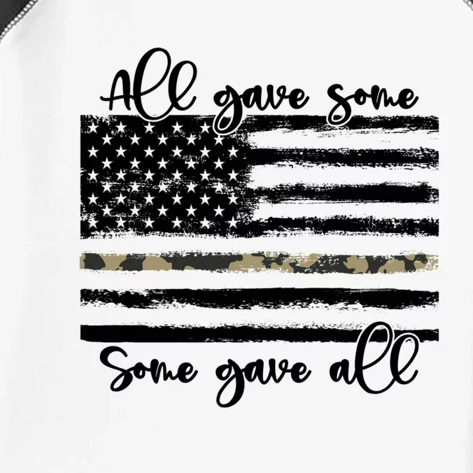 All Gave Some Some Gave All Memorial Day Us Army Veteran Gift Infant Baby Jersey Bodysuit