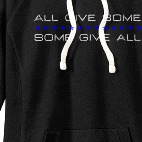 All Gave Some Some Gave All Thin Blue Line Cute Gift Women's Fleece Hoodie