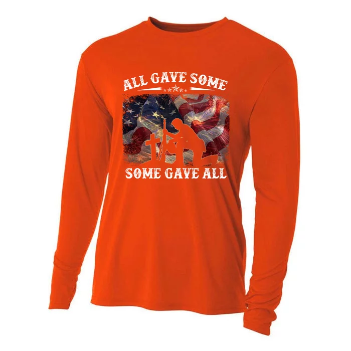 All Gave Some Some Gave All Gift Veterans Patriotic Day Cute Gift Cooling Performance Long Sleeve Crew