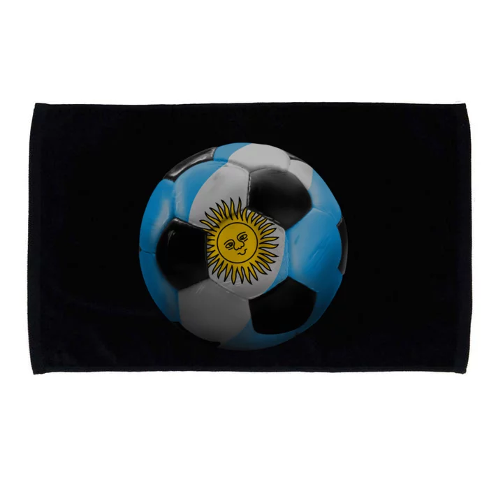 Argentina Glow Soccer Ball Logo Microfiber Hand Towel